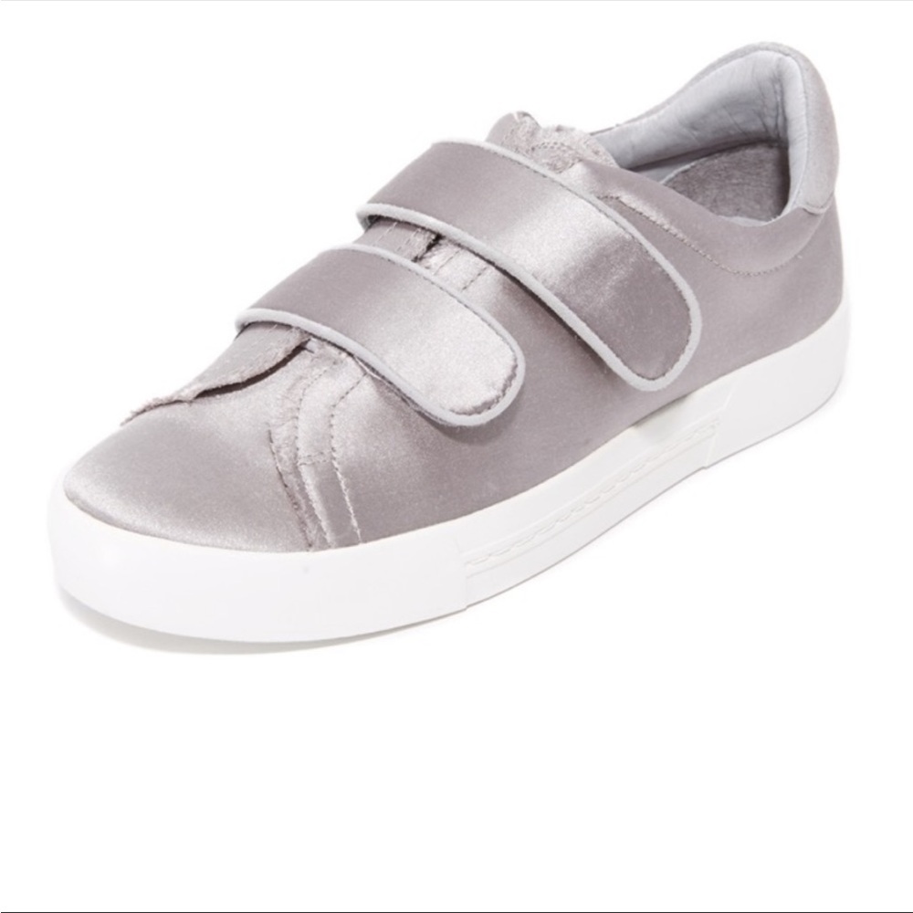 Joie “Diata” Satin Sneakers in Smoke Gray | Size EU 36.5